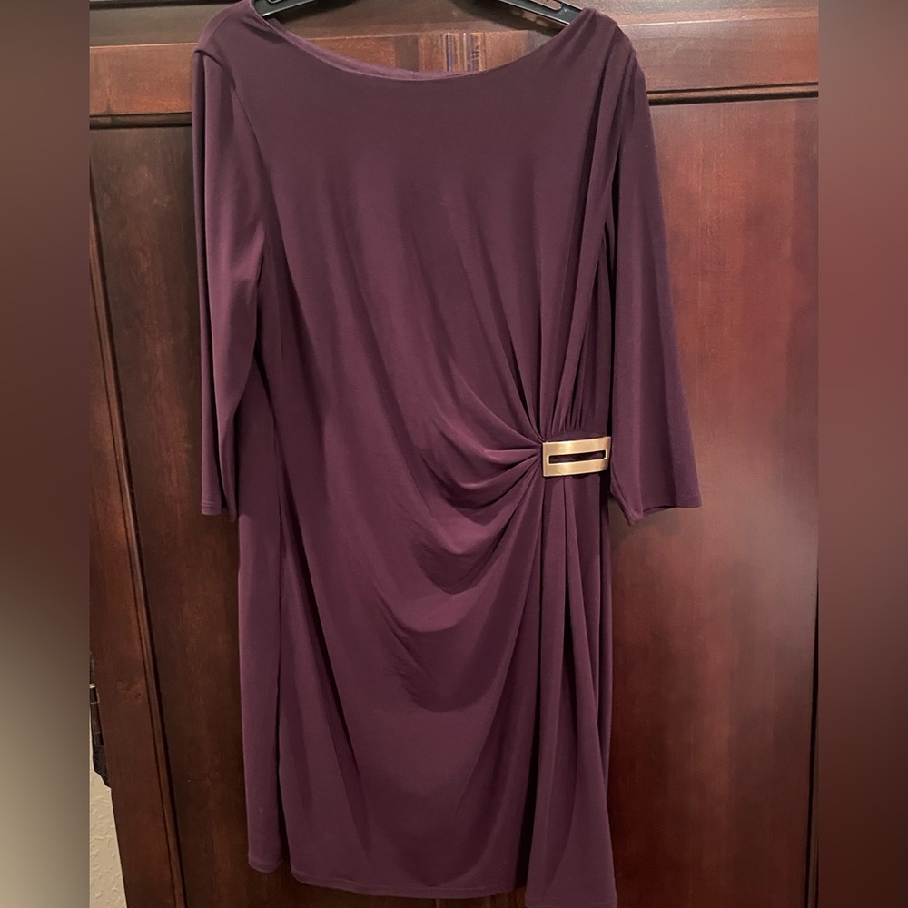 Eggplant colored Jones Wear dress. Size 16